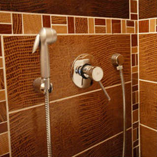гигиенический душ и керамическая плитка